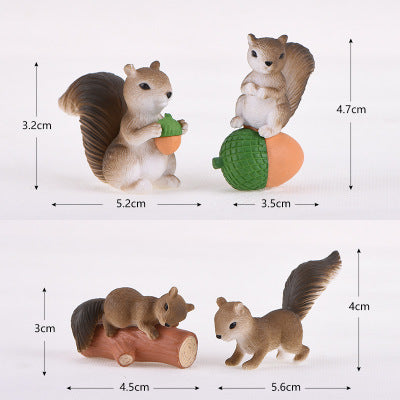 Set Eco Bottle Accessories Succulent Mini Cute Animal Three-piece Ornament