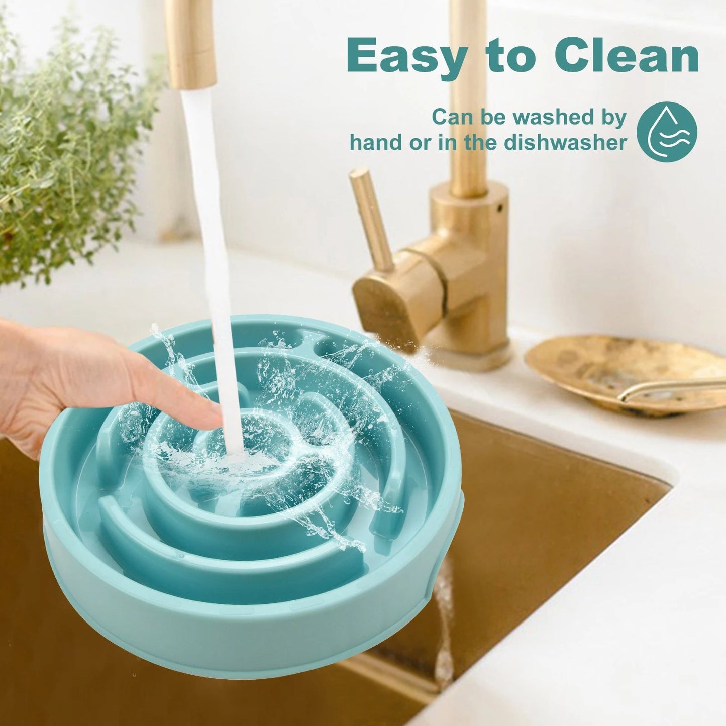 Pet Dog Slow Feeder Bowl Non Slip Anti-Gulping Slower Food Feeding Dishes Eco Dog Bowl For Large Medium Small Dogs Puppy