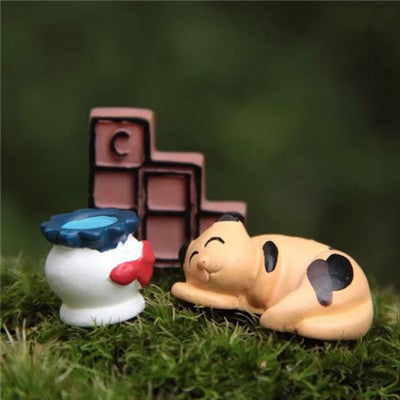 Set Eco Bottle Accessories Succulent Mini Cute Animal Three-piece Ornament