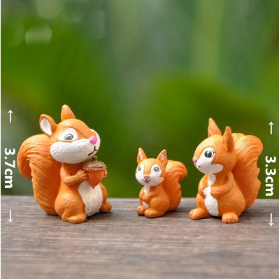 Set Eco Bottle Accessories Succulent Mini Cute Animal Three-piece Ornament