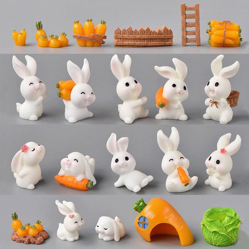 Set Eco Bottle Accessories Succulent Mini Cute Animal Three-piece Ornament