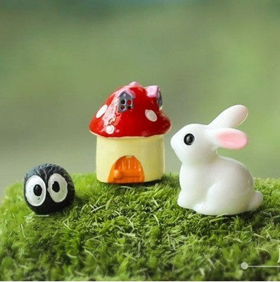 Set Eco Bottle Accessories Succulent Mini Cute Animal Three-piece Ornament