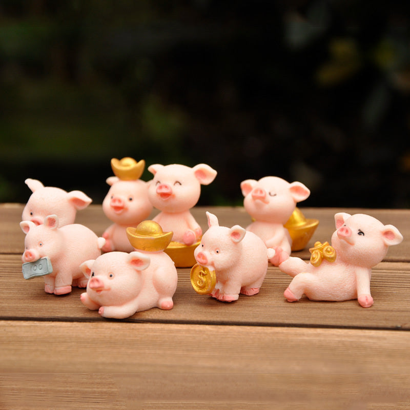 Set Eco Bottle Accessories Succulent Mini Cute Animal Three-piece Ornament
