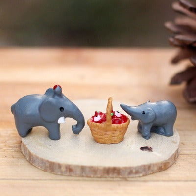 Set Eco Bottle Accessories Succulent Mini Cute Animal Three-piece Ornament