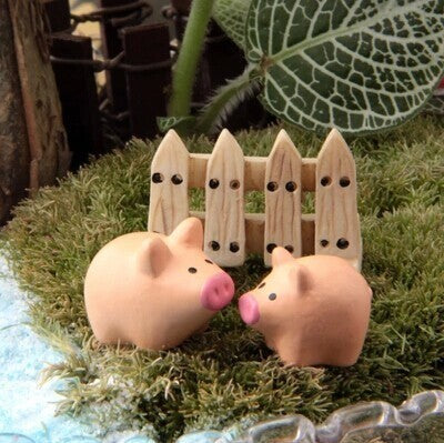 Set Eco Bottle Accessories Succulent Mini Cute Animal Three-piece Ornament