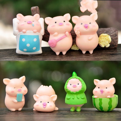 Set Eco Bottle Accessories Succulent Mini Cute Animal Three-piece Ornament