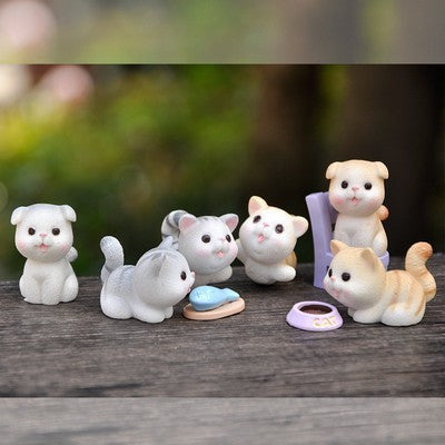 Set Eco Bottle Accessories Succulent Mini Cute Animal Three-piece Ornament
