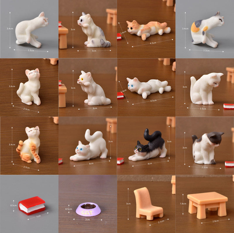 Set Eco Bottle Accessories Succulent Mini Cute Animal Three-piece Ornament