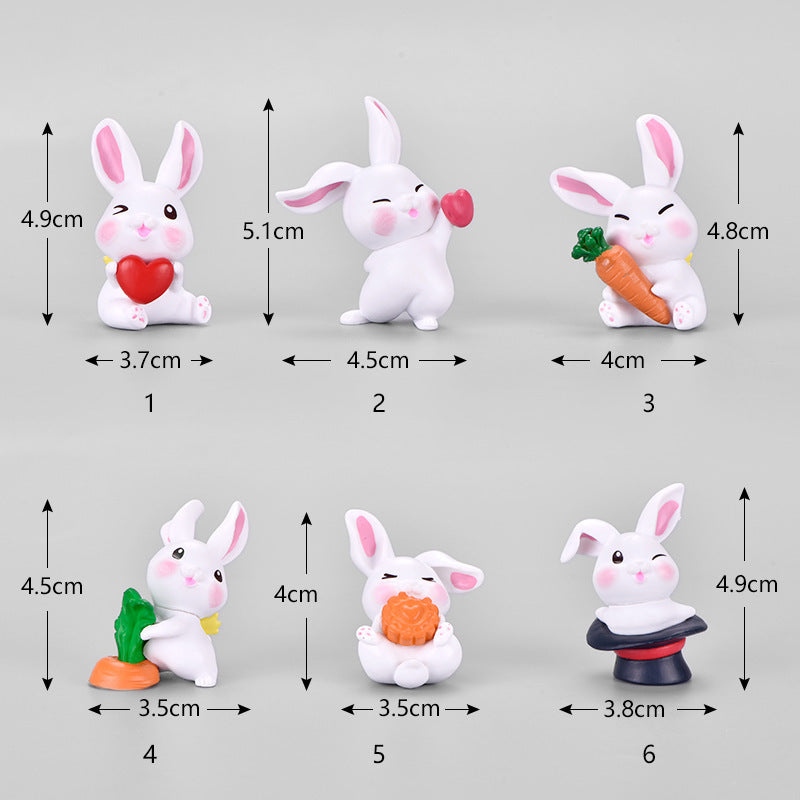 Set Eco Bottle Accessories Succulent Mini Cute Animal Three-piece Ornament