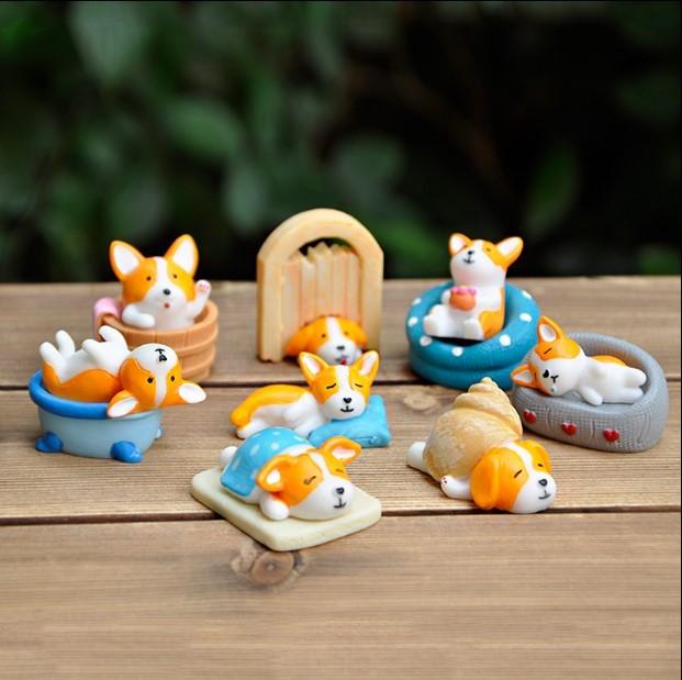 Set Eco Bottle Accessories Succulent Mini Cute Animal Three-piece Ornament
