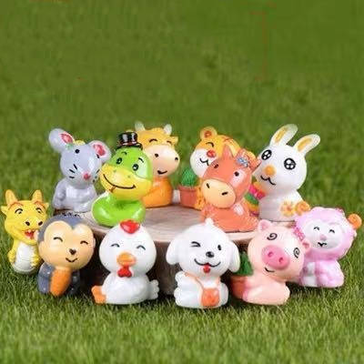 Set Eco Bottle Accessories Succulent Mini Cute Animal Three-piece Ornament
